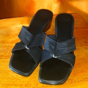 ITALIAN SHOEMAKERS Black Heeled Sandals
